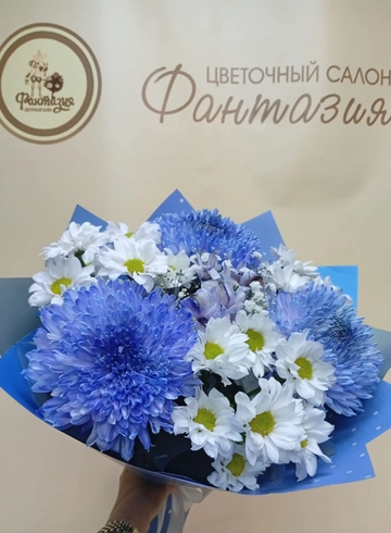 Сборный букет &laquo;Голубые Горизонты&raquo; от интернет-магазина цветов в 