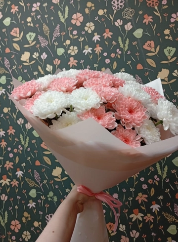 Монобукет &laquo;Хризантемовое  поле&raquo; от интернет-магазина цветов в 