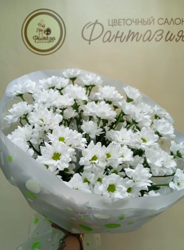 Монобукет &laquo; Поле белой хризантемы&raquo; от интернет-магазина цветов в 