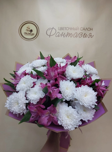 Сборный букет &laquo;Хризантема+Альстромерия&raquo; от интернет-магазина цветов в 