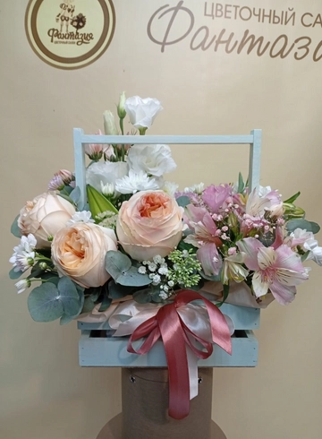 Композиция «Сочетание розы и альстромерии» от интернет-магазина цветов в 